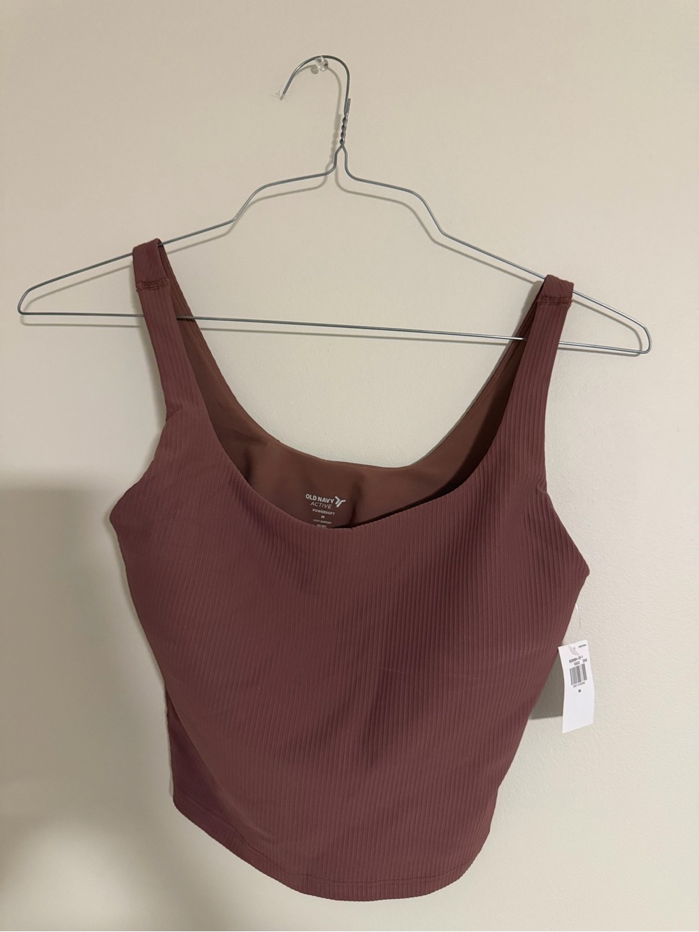 New With Tag Old Navy Active Ribbed Scoop Neck Tank Top - Mauve Brown - size M